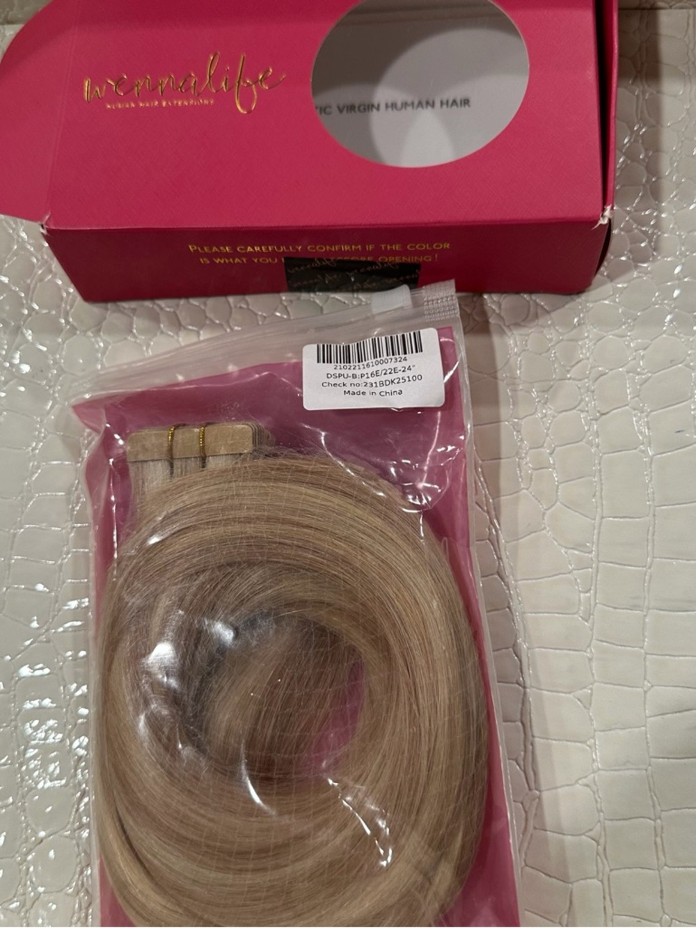 Blonde 16/22 Tape In Hair Extensions - Natural Blonde Multi-Tone 180g #TG1 - Picture 14 of 14